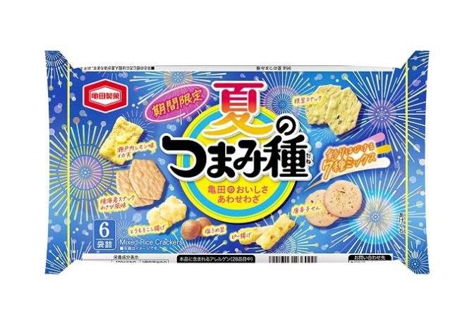 ◇ 亀田製菓が７月１日～７種類を詰め合わせた「夏のつまみ種」