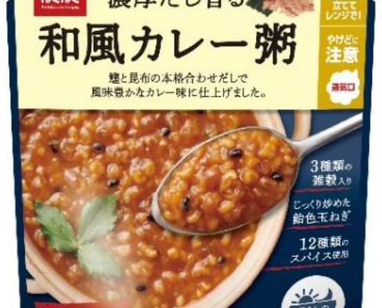 ◇ はくばく、レトルトおかゆ「カレー粥」２アイテム