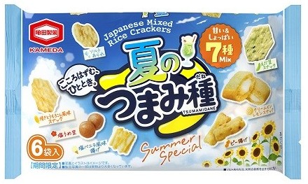 亀田製菓、「夏のつまみ種」7種ミックスを期間限定発売